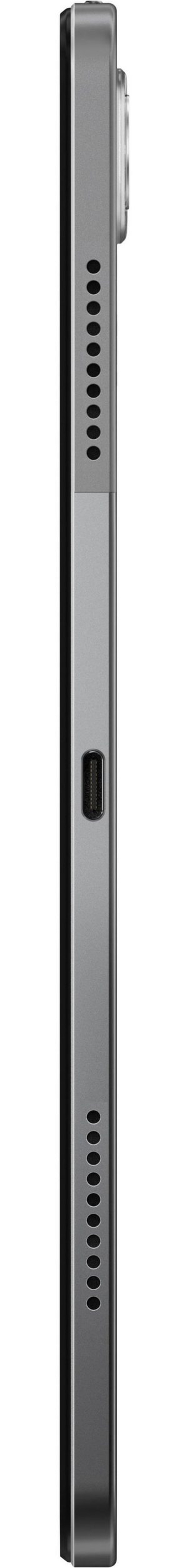 Graues, schlankes Gerät mit Löchern und einem Anschluss. Es könnte eine Kamera sein.