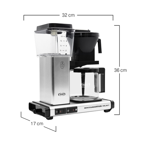 MOCCAMASTER Filterkaffeemaschine KBG Select Brushed 1,25L Edelstahl NEU