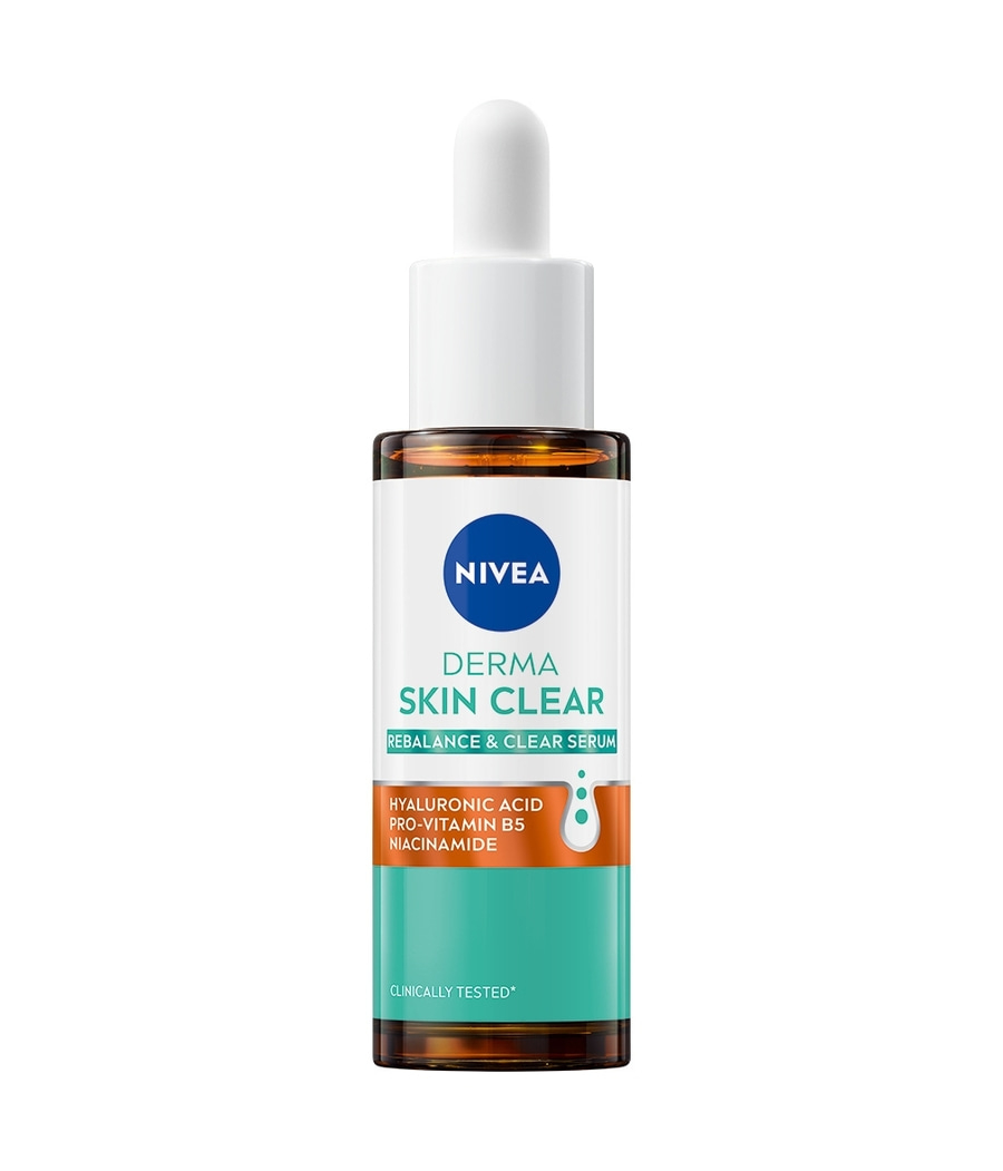 Nivea Derma Skin Clear Serum, Hautpflege, Hyaluronsäure, Pro-Vitamin B5, Niacinamid