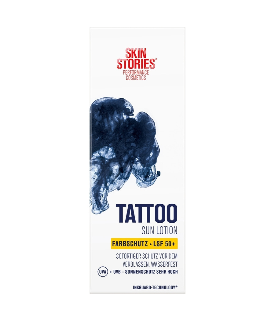 Sonnencreme für Tattoos, mit LSF 50+, schützt vor dem Verblassen, wasserfest.