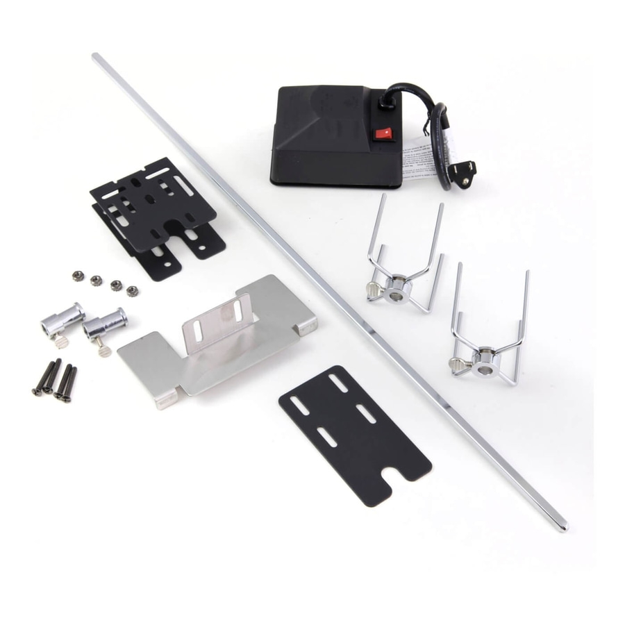 Grill-Rotisserie-Kit mit verschiedenen Metallteilen und einem Motor