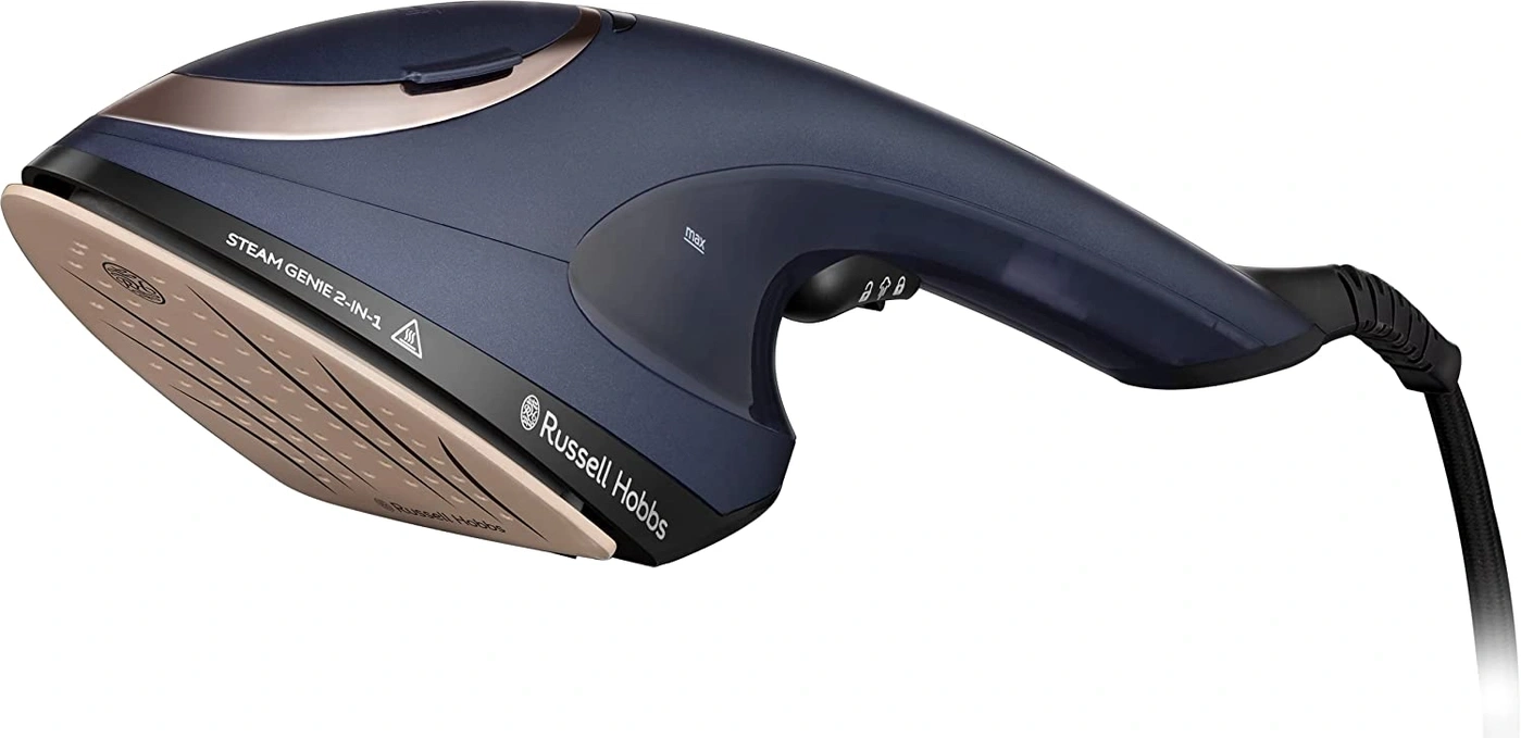 Dampfbügeleisen von Russell Hobbs, blau und beige, mit Kabel
