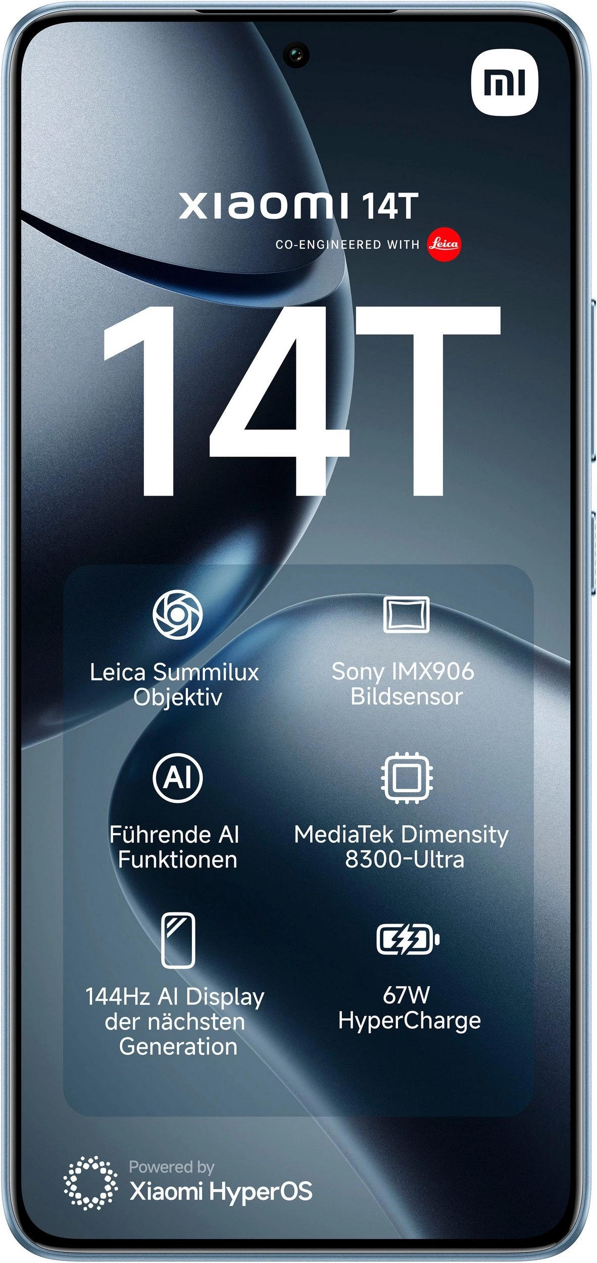XIAOMI Smartphone 14T 6,67Zoll AMOLED 256GB 50MP Leicafokus Titan Blue B-WARE