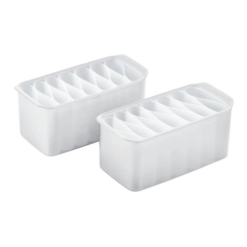 BETTY BOSSI 2x Tuben Aufbewahrungsbox Kühlschrank Organizer Kosmetik weiß