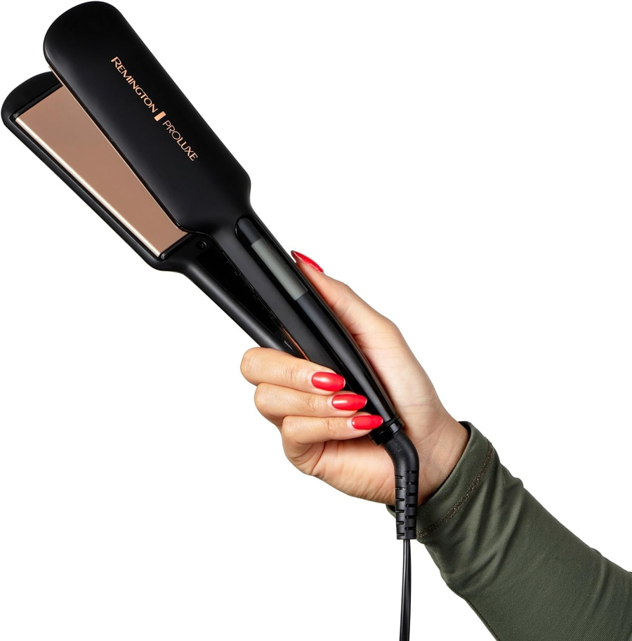REMINGTON Haarglätter Glätteisen S9150B Proluxe extra breit Display OPTIheat