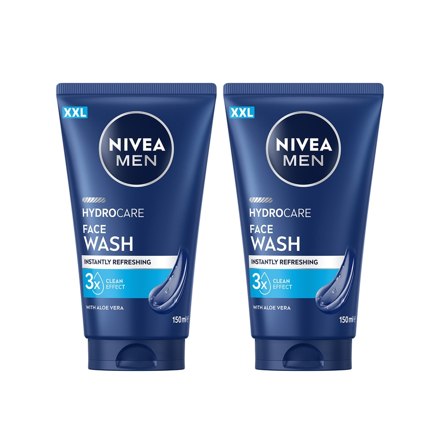NIVEA MEN HydroCare Waschgel XXL 2 x 150ml Gesichtswaschgel