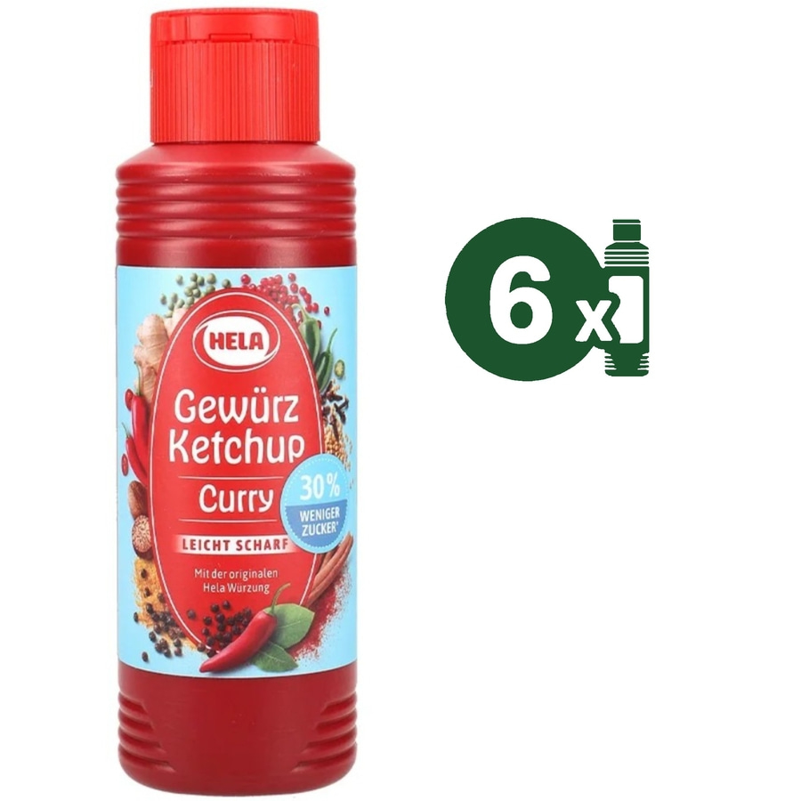 Hela Gewürzketchup Curry Leicht Scharf 6x 1 Flasche