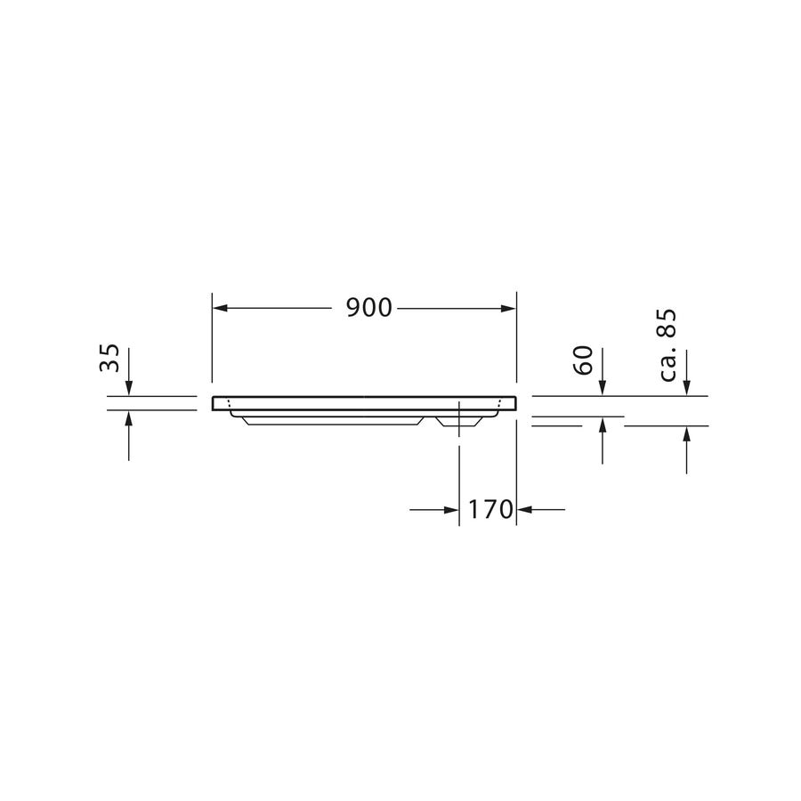 DURAVIT Duschwanne D-Code 900x900mm Weiß Quadrat, Ablaufdurchmesser 90mm