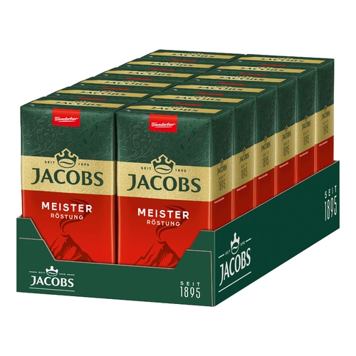 JACOBS Filterkaffee Meisterröstung 12x500g Pulver-Kaffee gemahlen Röstkaffee