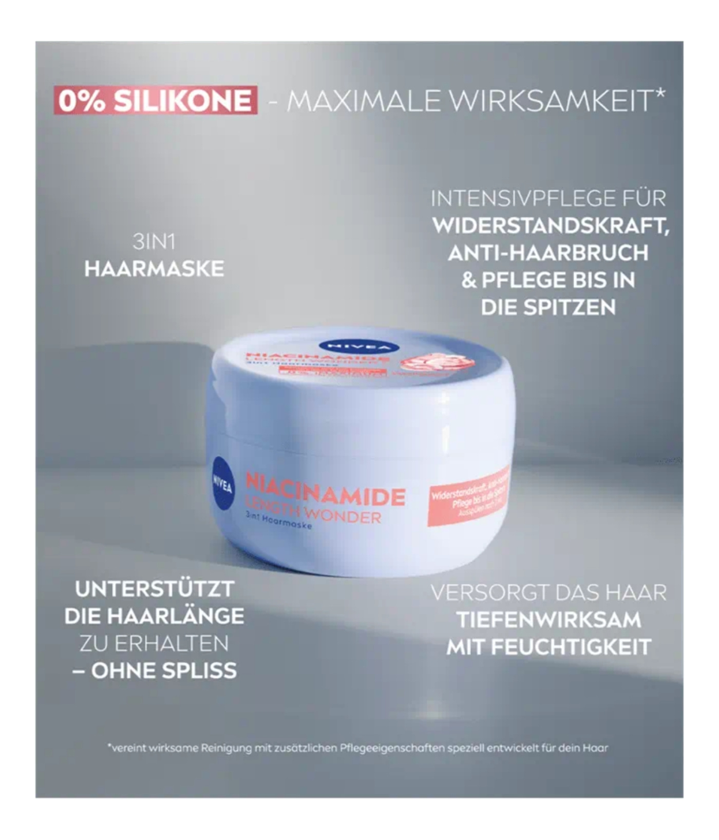 NIVEA Length Wonder Shampoo, Spülung, Haarmaske 3-tlg.