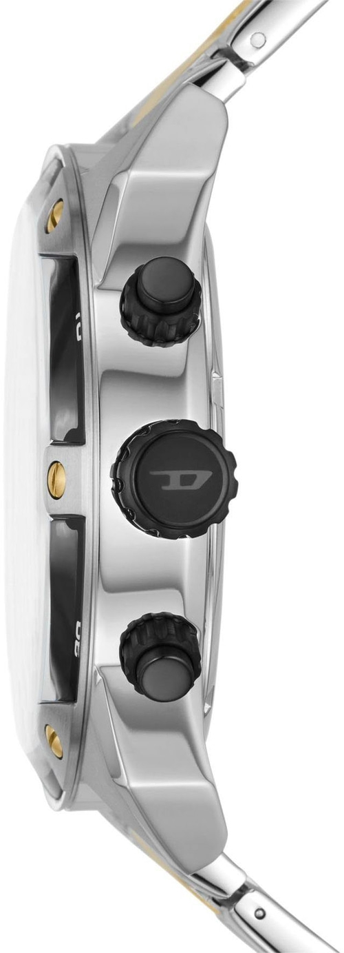 DIESEL Herren Armbanduhr SPIKED DZ4627 Quarz Chronograph Edelstahlarmband 49mm