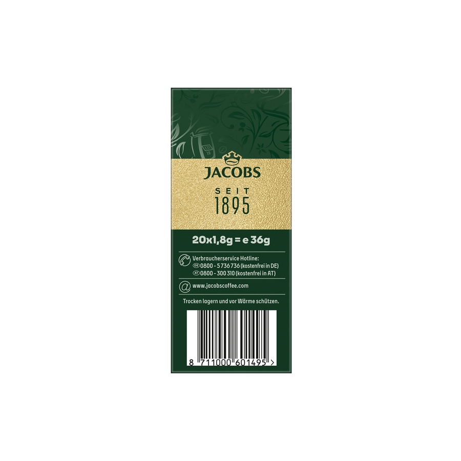 JACOBS Löskaffee Typ Cafe Crema 12 x 20 Getränke Sticks löslicher Instantkaffee