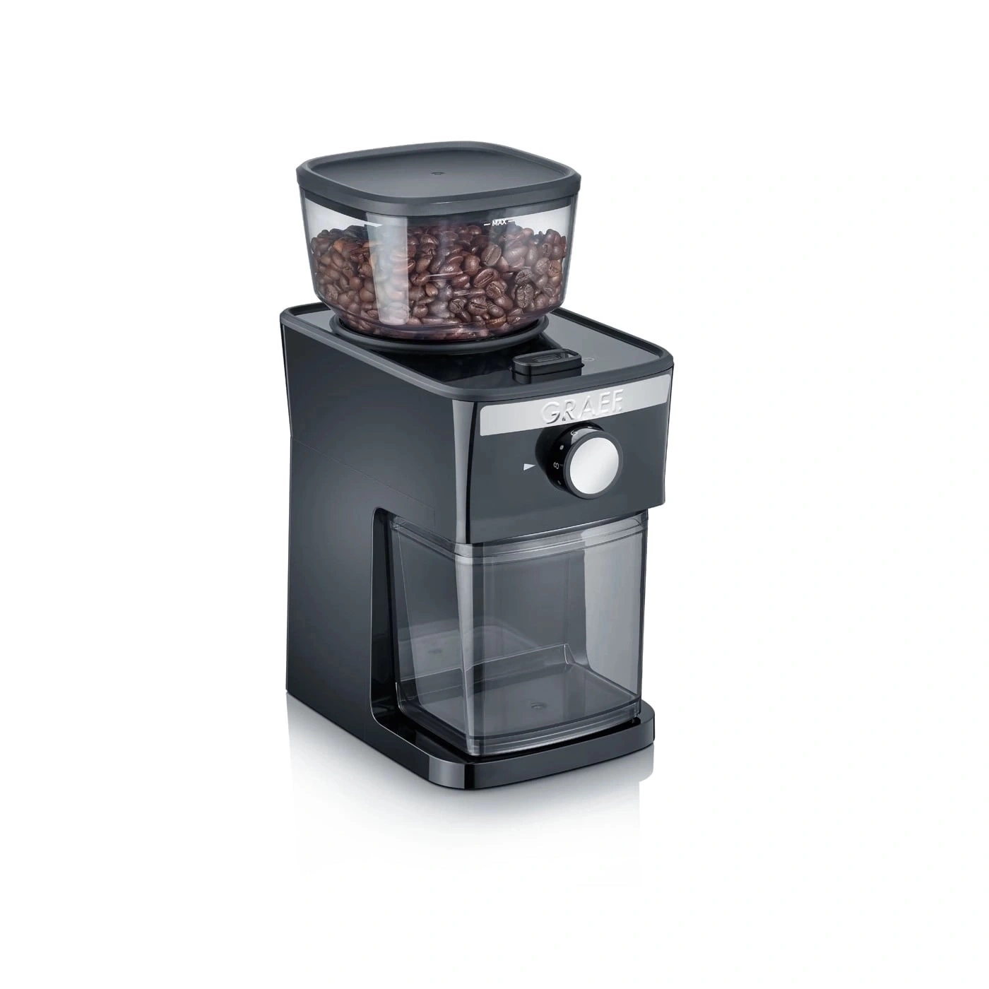 Kaffeemühle mit Bohnenbehälter und Mahlgradregler
