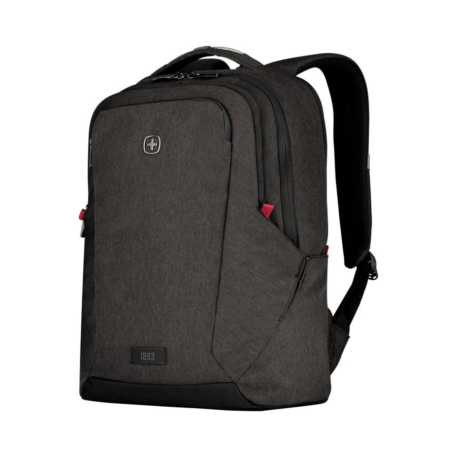 Schwarzer Rucksack mit Logo und der Jahreszahl 1893. Gepäck für den Alltag.