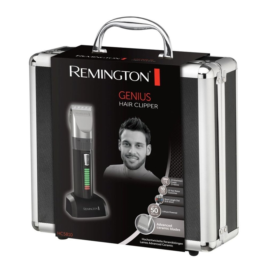 REMINGTON Haarschneider HC5810 Genius Haarschneidemaschine mit Koffer Schere