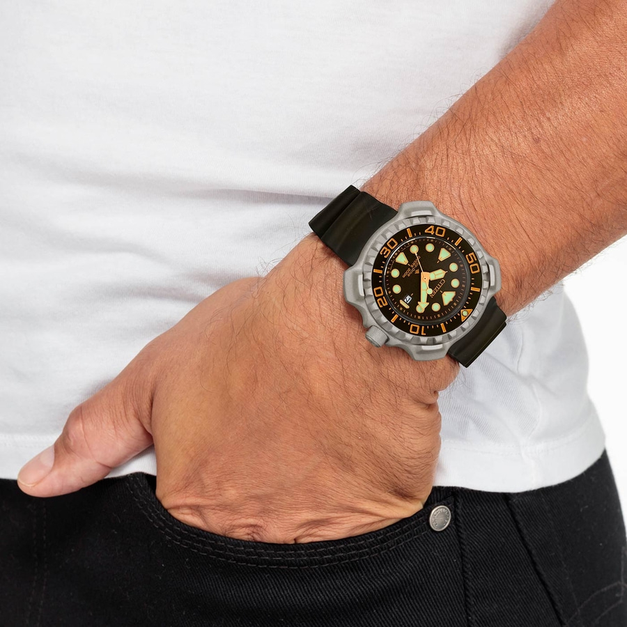 CITIZEN Armbanduhr Promaster Diver BN0220-16E Solar Taucheruhr Titan 46mm B-Ware