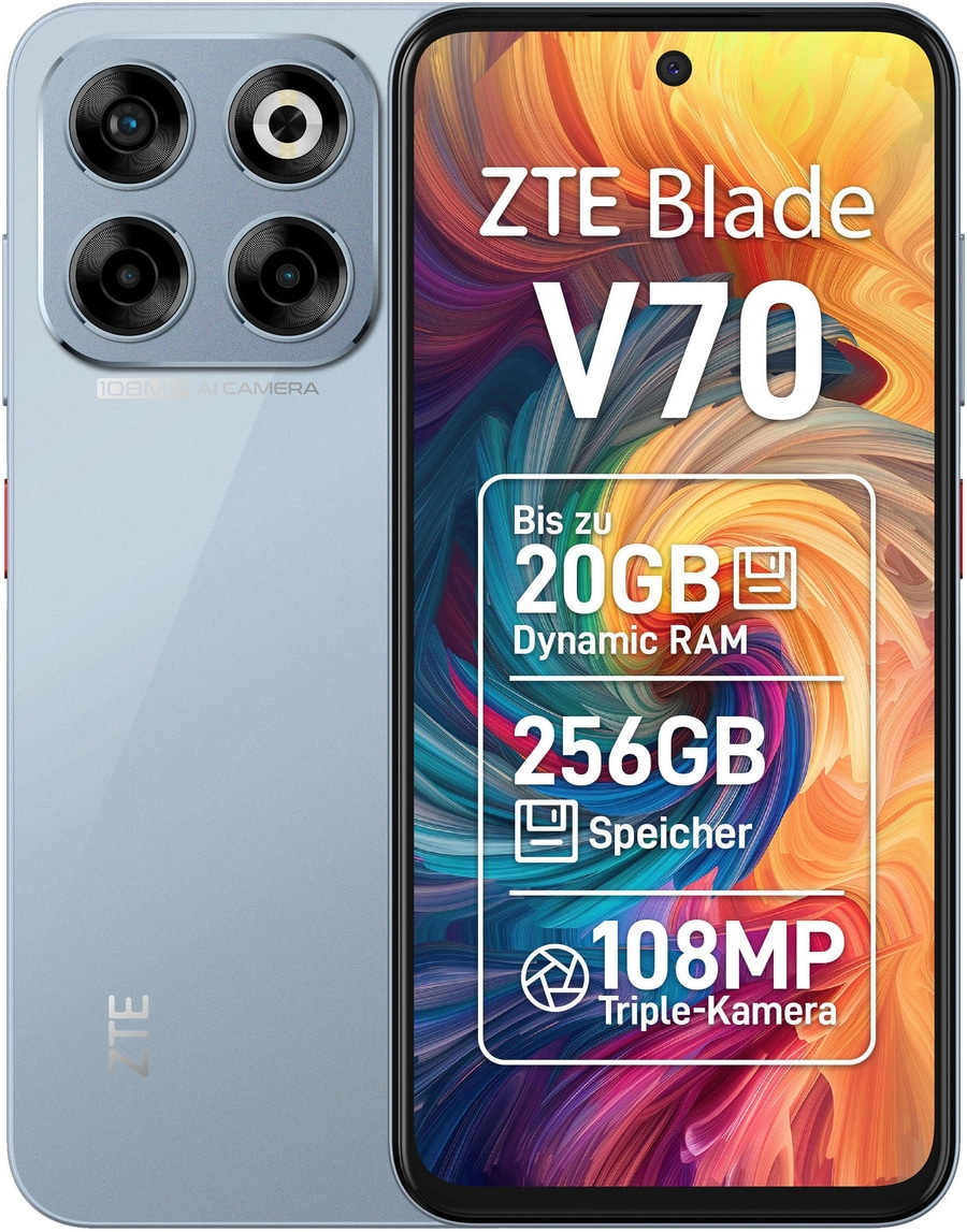 ZTE Blade V70 mit 108MP Kamera, 20GB RAM und 256GB Speicher.