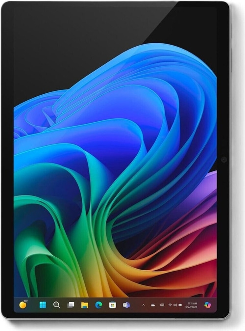 Tablet mit Windows-Hintergrundbild, bunt und modern, Technologie