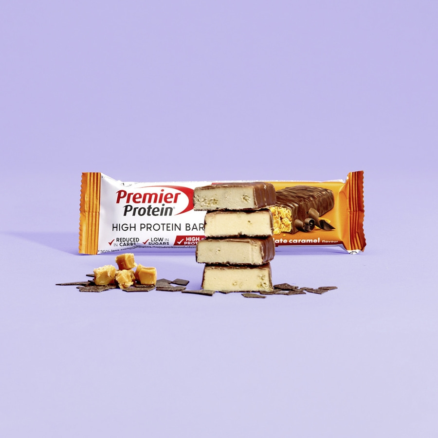 PREMIER PROTEIN 32x40g High Protein Bar Double Chocolate Cookie + Caramel