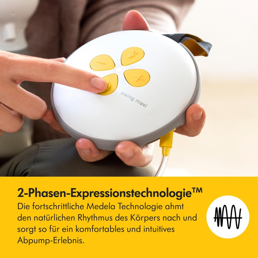 Medela Swing Maxi Elektrische Doppelmilchpumpe +PersonalFit Flex Brusthauben