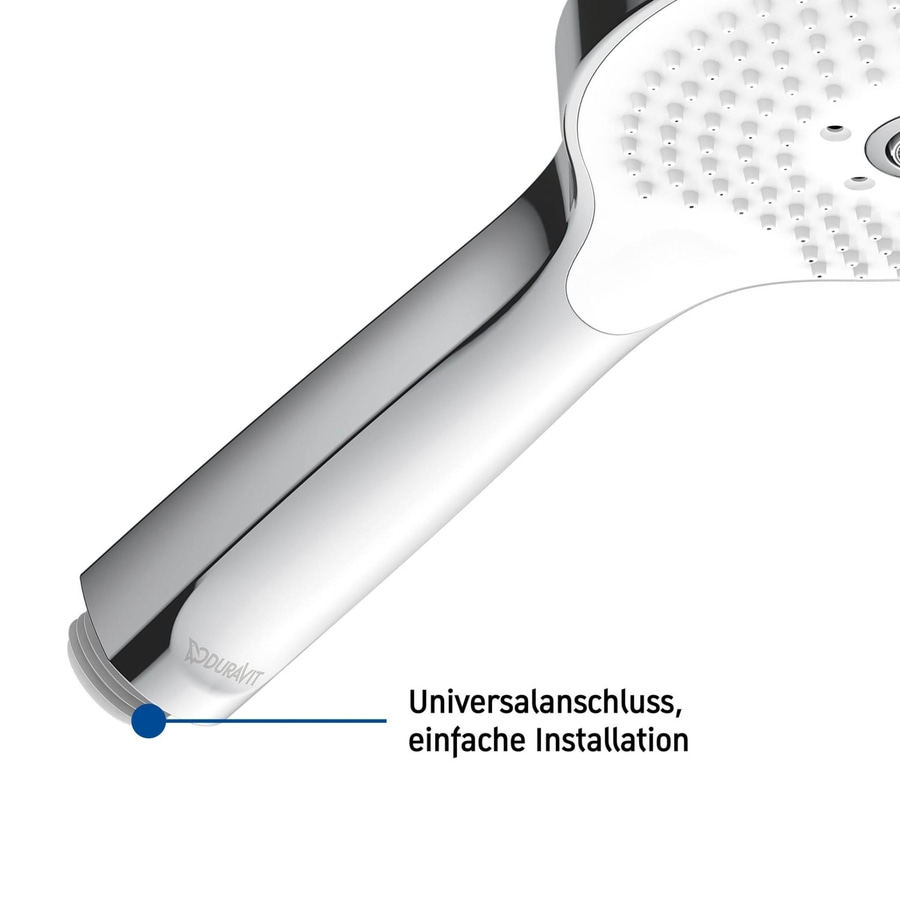 Duschkopf, Chrom, Universalanschluss, einfache Installation, DURAVIT