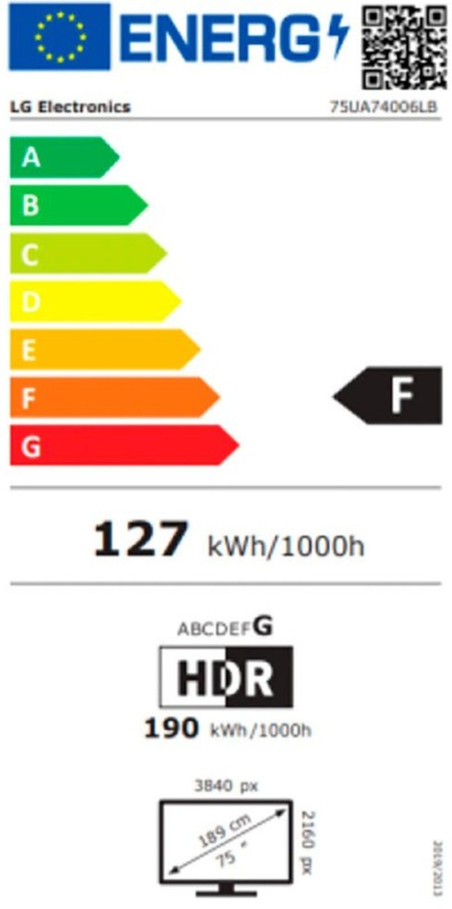 LG TV 75UA74006LB LED-Fernseher 189 cm/75 Zoll 4K Ultra HD Smart-TV 60 Hz B-WARE