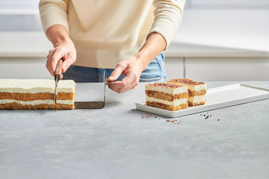 BETTY BOSSI Backform Schnitten und Würfel, mit Hebeboden Kuchenform
