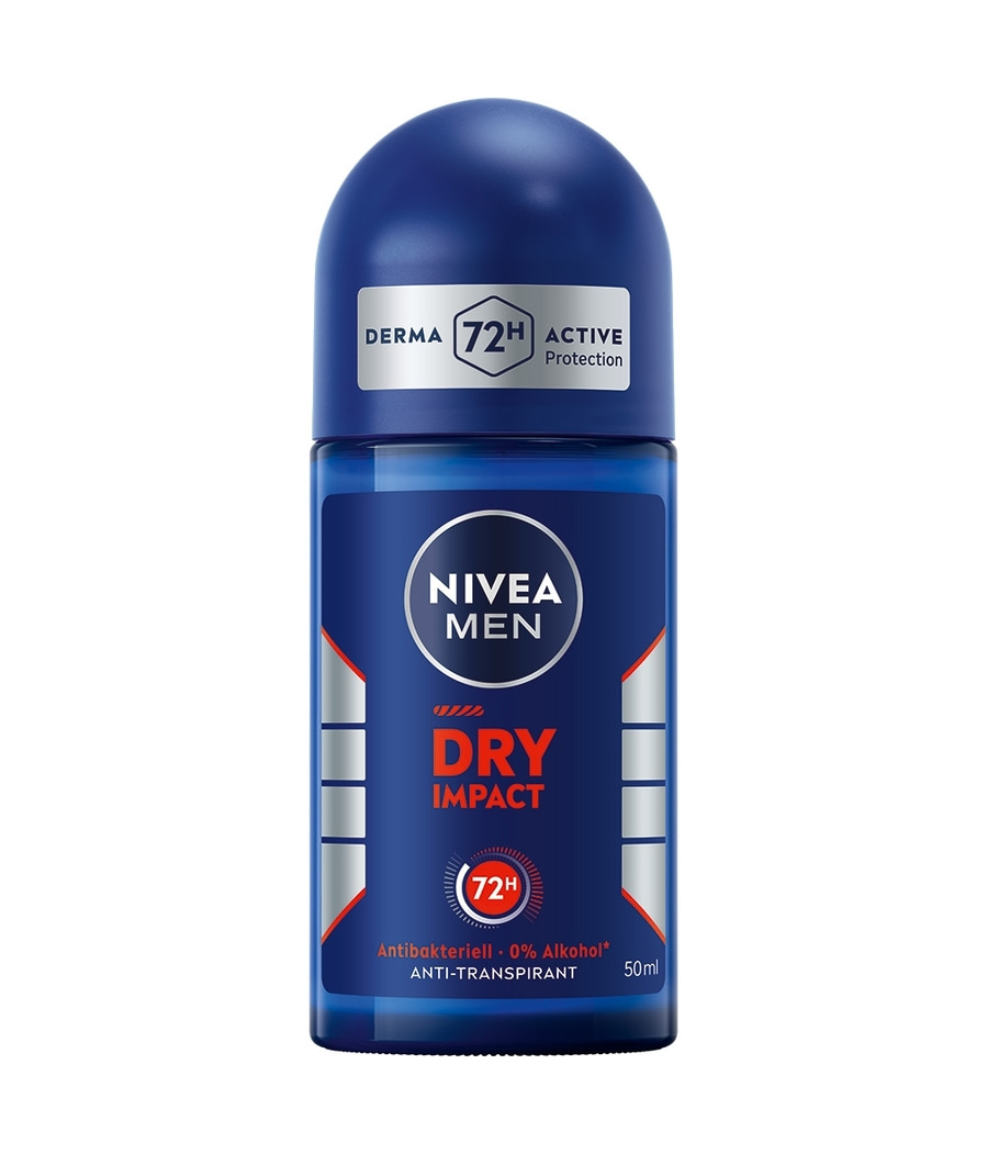 NIVEA MEN Deodorant Dry Impact Deo Roll-On, 6 x 50ml
