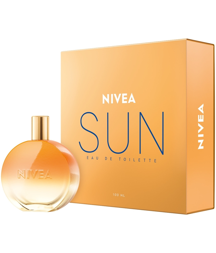 Nivea Sun Eau de Toilette, orangefarbenes Parfüm, Sonnencreme-Design, 100 ml