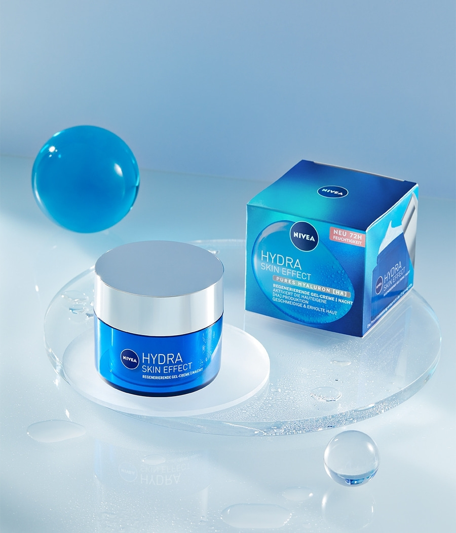 NIVEA Hydra Skin Effect regenerierende Gel Creme Nachtpflege pures Hyaluron 50ml