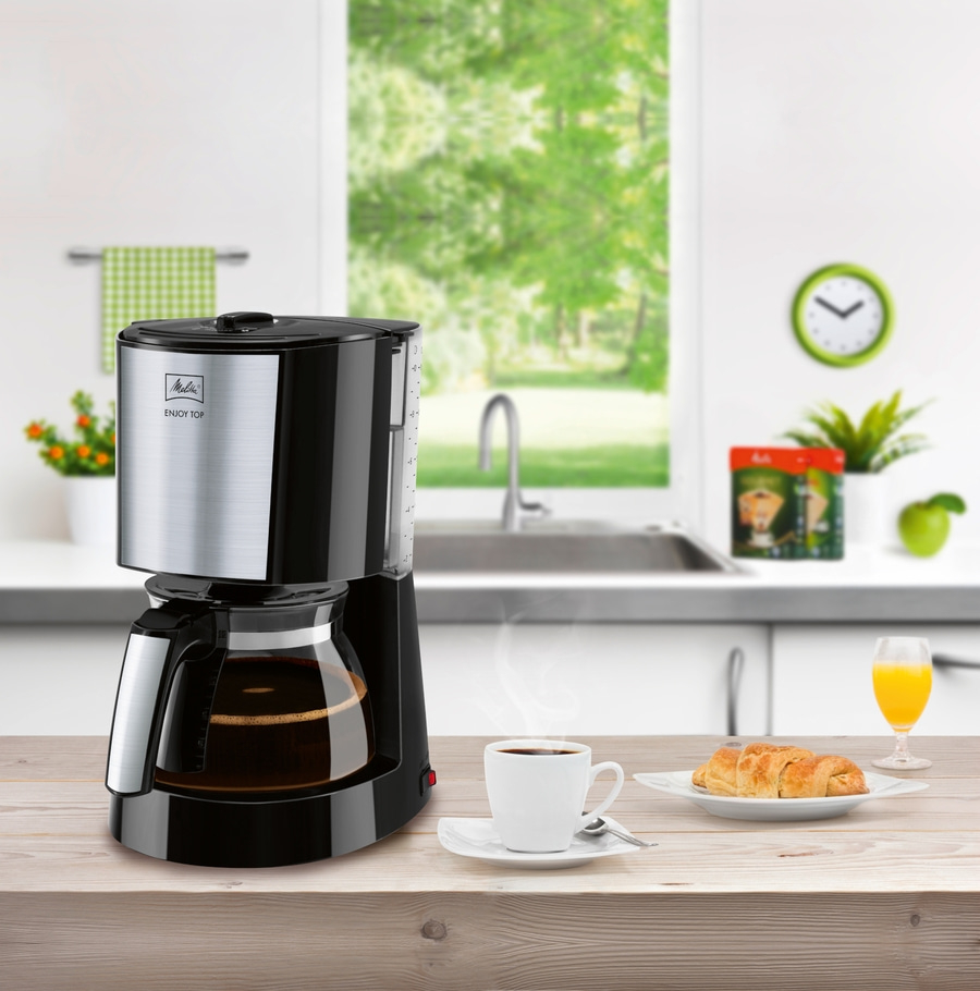 MELITTA Filterkaffeemaschine Enjoy Top 1017-04 mit AromaSelector Schwarz