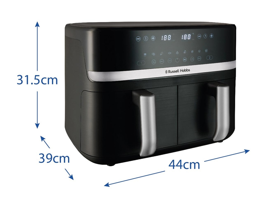 RUSSELL HOBBS Heißluftfritteuse 2 Kammern 9 L Rapid Airfryer Satisfry 27681-56