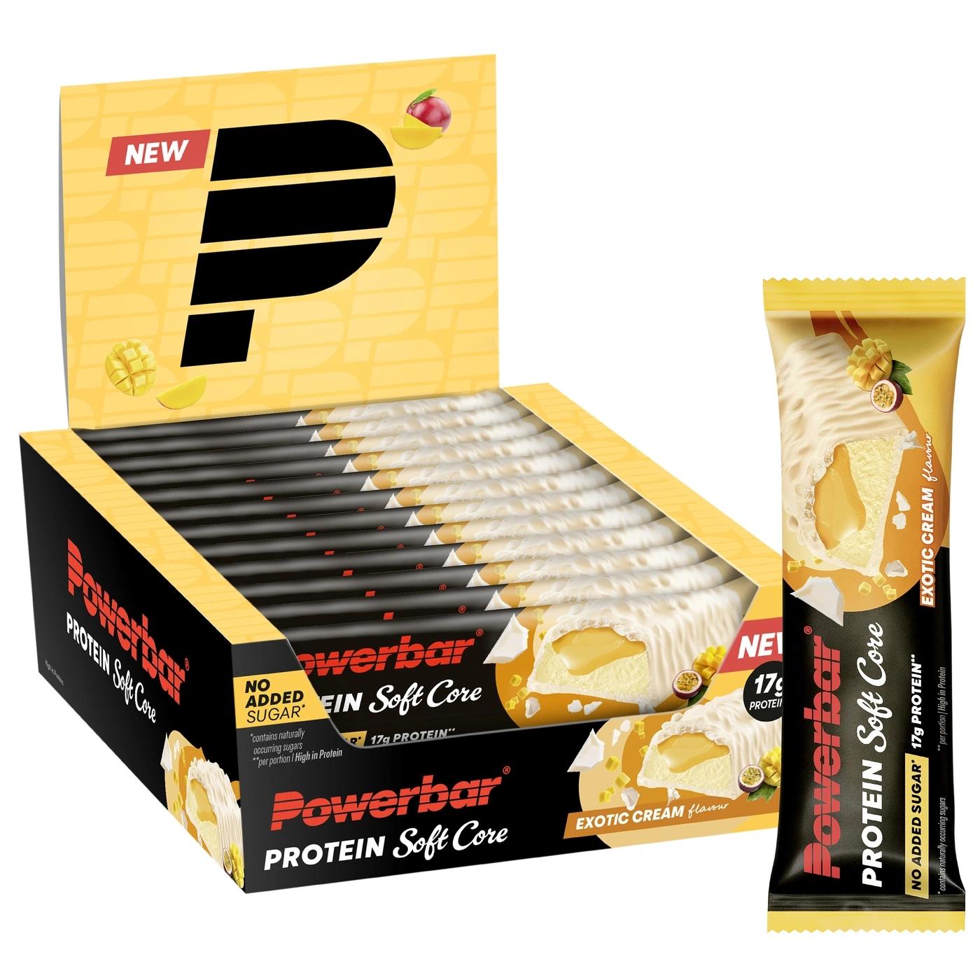 Powerbar Protein Soft Core Exotic Cream.