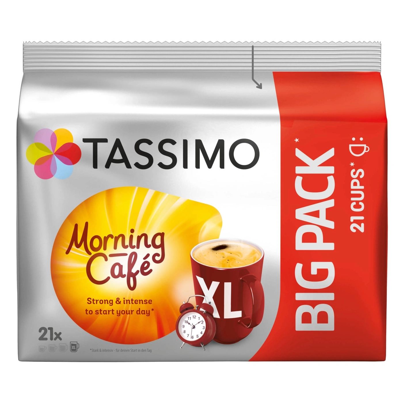 Tassimo Morning Café Big Pack für einen starken Start in den Tag.