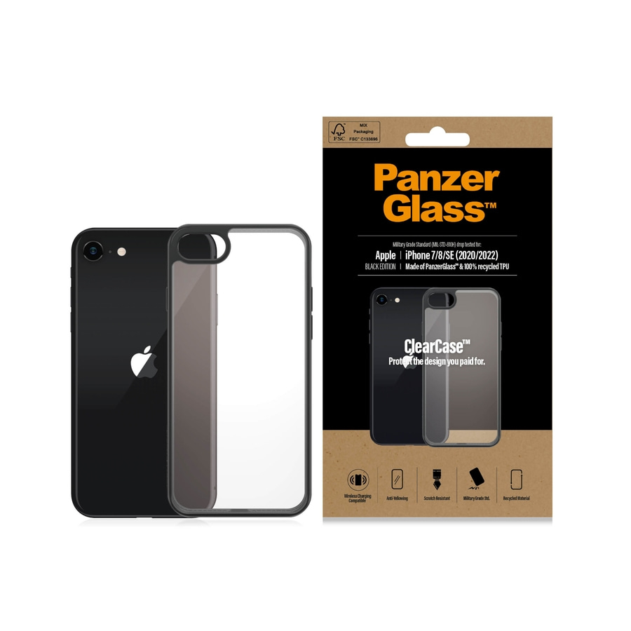 PanzerGlass™ Handyhülle Clear Case Color iPhone 8|7|6|SE TPU Schutzhülle NEU