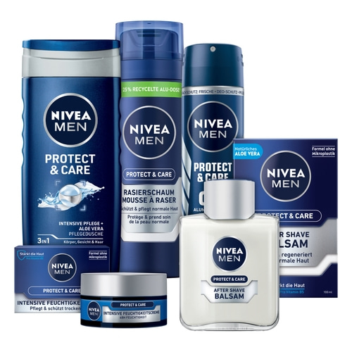 NIVEA MEN Protect & Care Geschenkset 5-tlg. Rasierschaum After Shave Duschgel