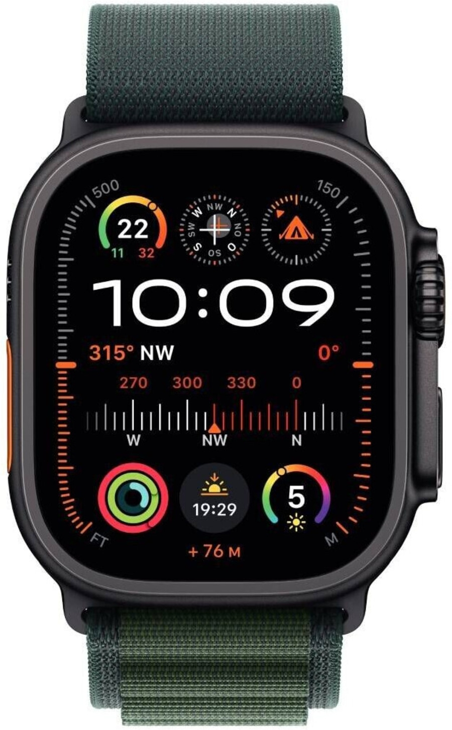 APPLE Watch Ultra 2 (2024) 49 mm Titangehäuse Alpine S Grün MX4Q3FD/A B-WARE