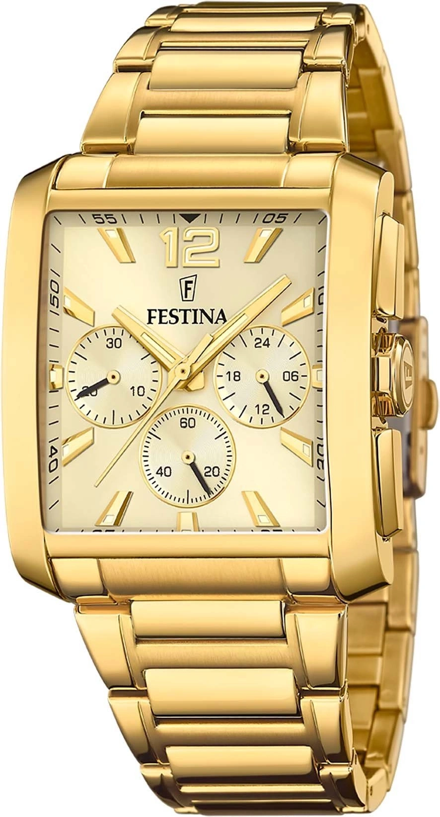 Festina F20638/2 Herrenarmbanduhr Chronograph 38/37 mm Edelstahl Gold