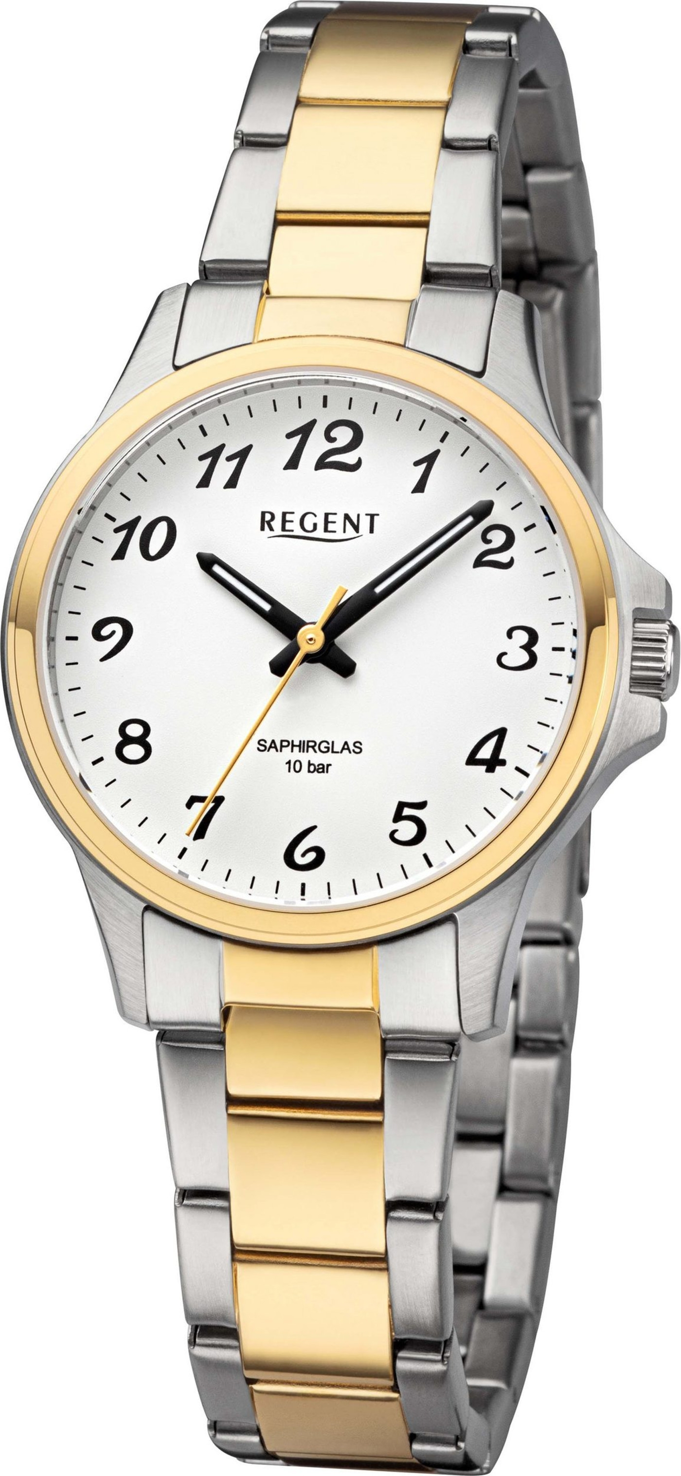 REGENT Damenarmbanduhr 12230711 - 20496TG Quarz Saphirglas Edelstahl 32mm B-WARE