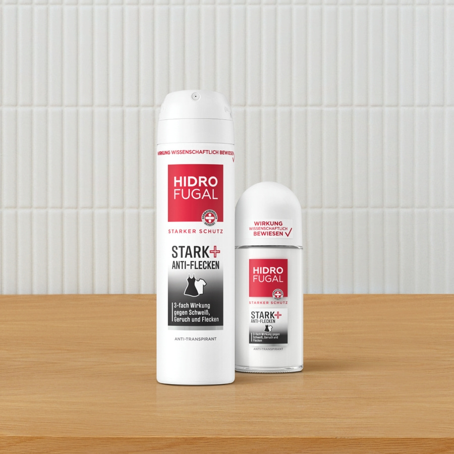 Hidro Fugal Anti-Flecken Deodorant, starker Schutz, wissenschaftlich bewiesen, gegen Schweiß, Geruch und Flecken