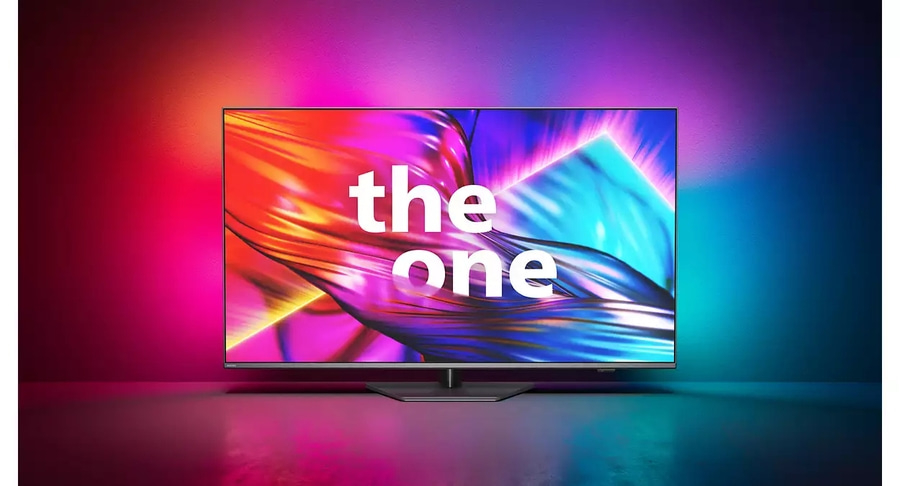 PHILIPS Ambilight Fernseher 55 Zoll 4K UHD LED Smart TV 144 Hz The One 55PUS8909
