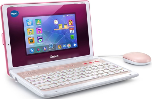 Vtech Kindercomputer School & Go Genio Lernlaptop XL silber 40 Lernspiele WLAN