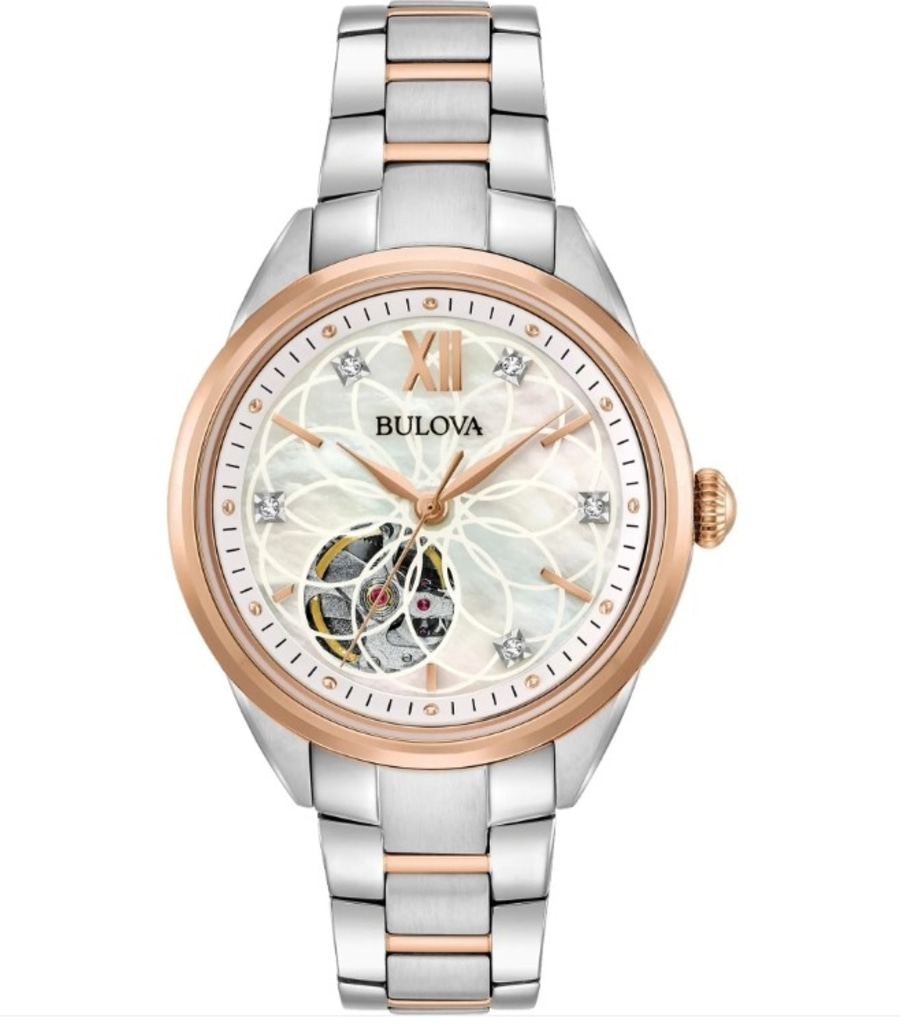 BULOVA 98P170 Automatikuhr Damenuhr Saphirglas 34 mm Edelstahl B-Ware