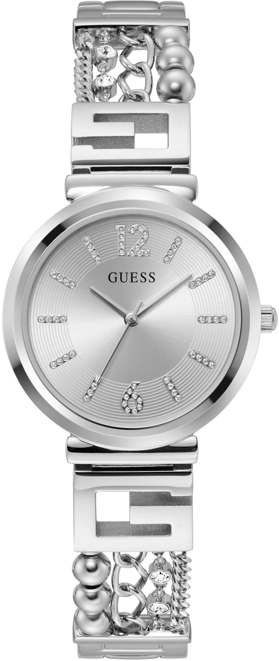 Guess GW0545L1 Damenarmbanduhr 32 mm Edelstahl Analog Quarz Silberfarben