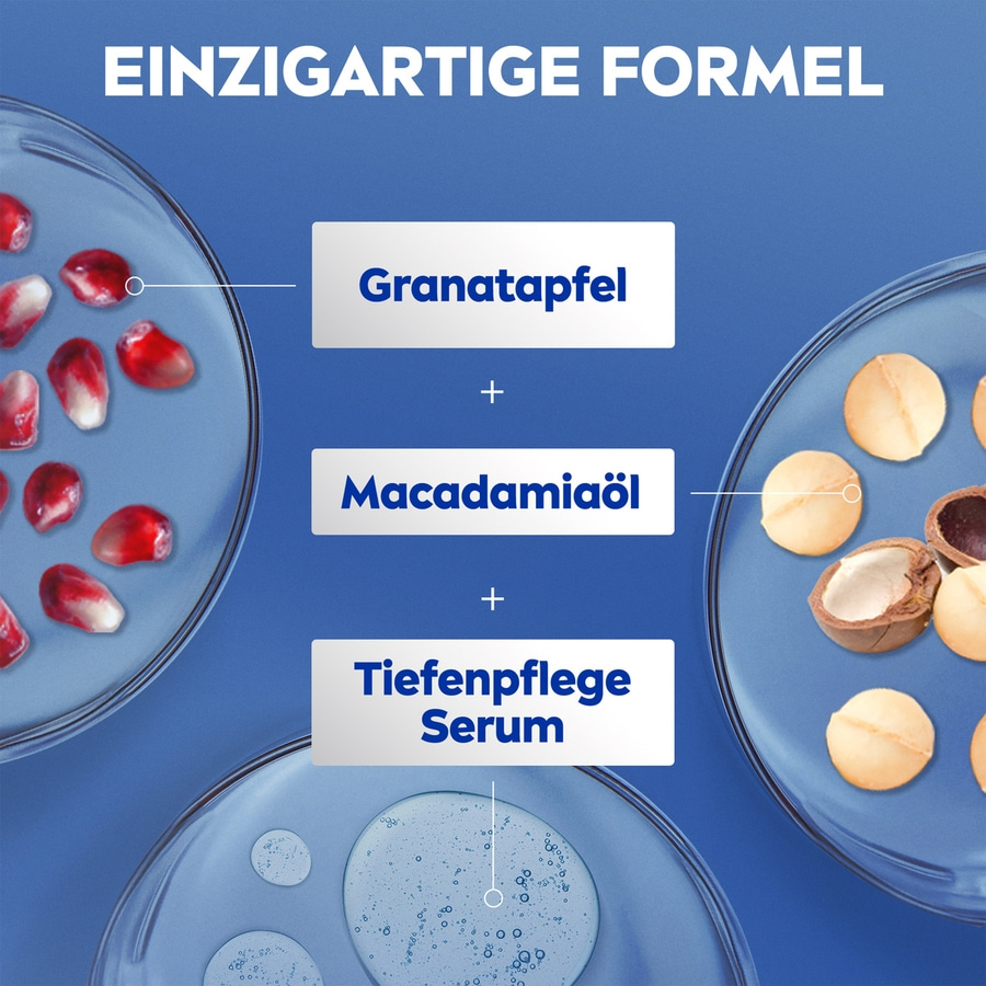 NIVEA Vital Body Lotion 3 x 250ml Granatapfel, Macadamiaöl & Tiefenpflege Serum