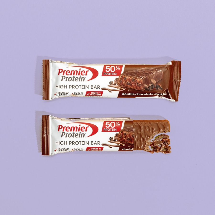 PREMIER PROTEIN 32x40g High Protein Bar Double Chocolate Cookie + Caramel