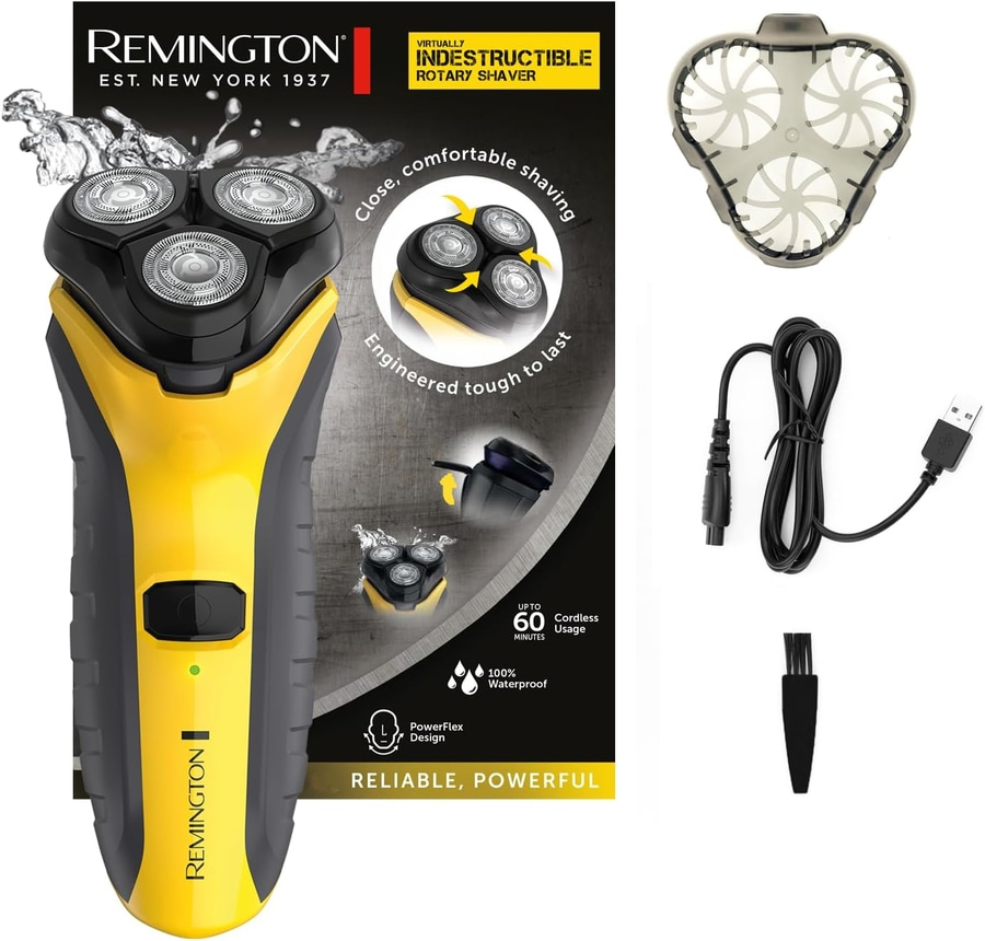 REMINGTON Rasierer PR1855 Indestructible Polycarbonatgehäuse Rotationsrasierer
