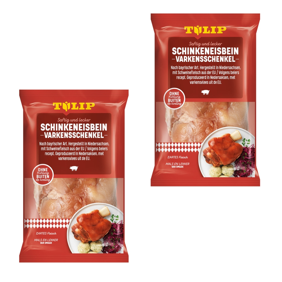 2x TULIP 600g Schinkeneisbein Eisbein gepökelt Schweinehaxe Schwarte