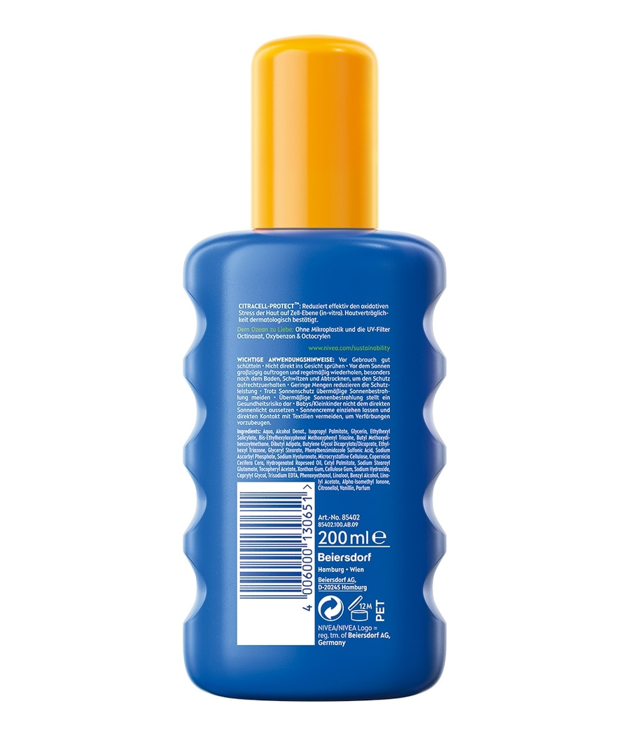 NIVEA SUN Schutz & Pflege Spray LSF 30 200ml UVA/UVB-Schutz