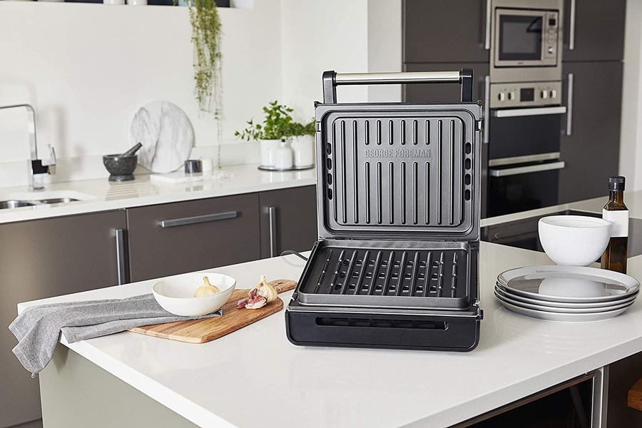 GEORGE FOREMAN Kontaktgrill Smokeless 28000-56 Sandwich Panini Maker Tischgrill